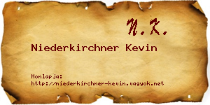 Niederkirchner Kevin névjegykártya